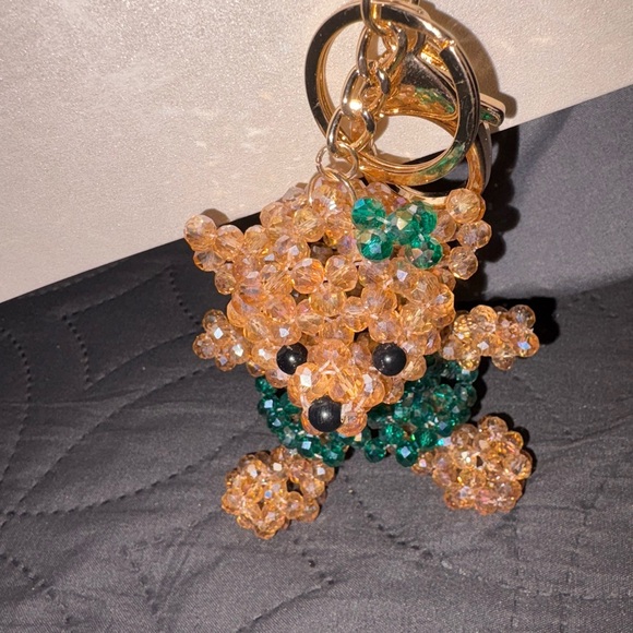 Natasha Couture beaded teddy bear w/ dress purse charm NWT - Picture 4 of 4
